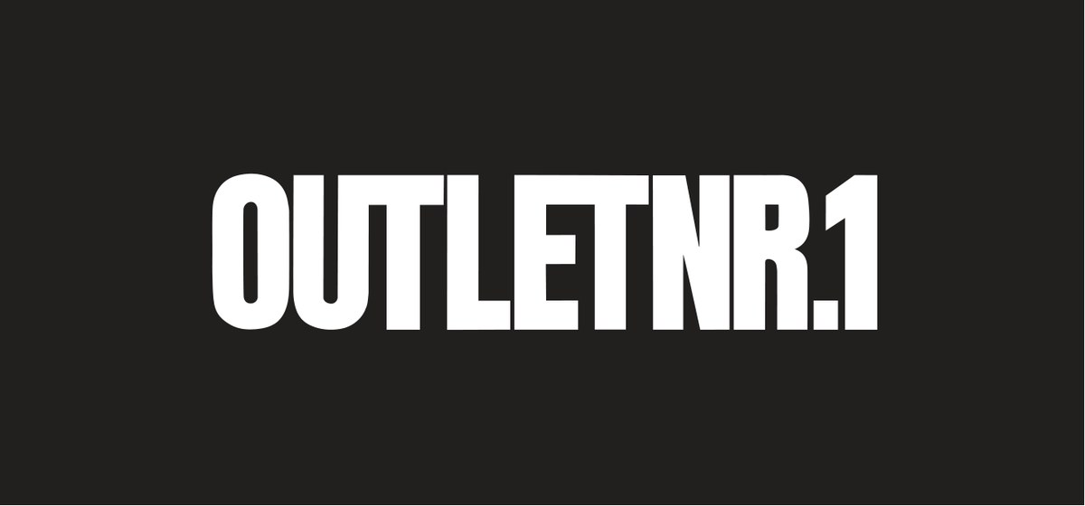 OUTLETNR.1 logo, wordmark on black