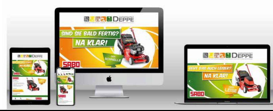 Responsive web design on iMac, MacBook, tablet and smartphone
